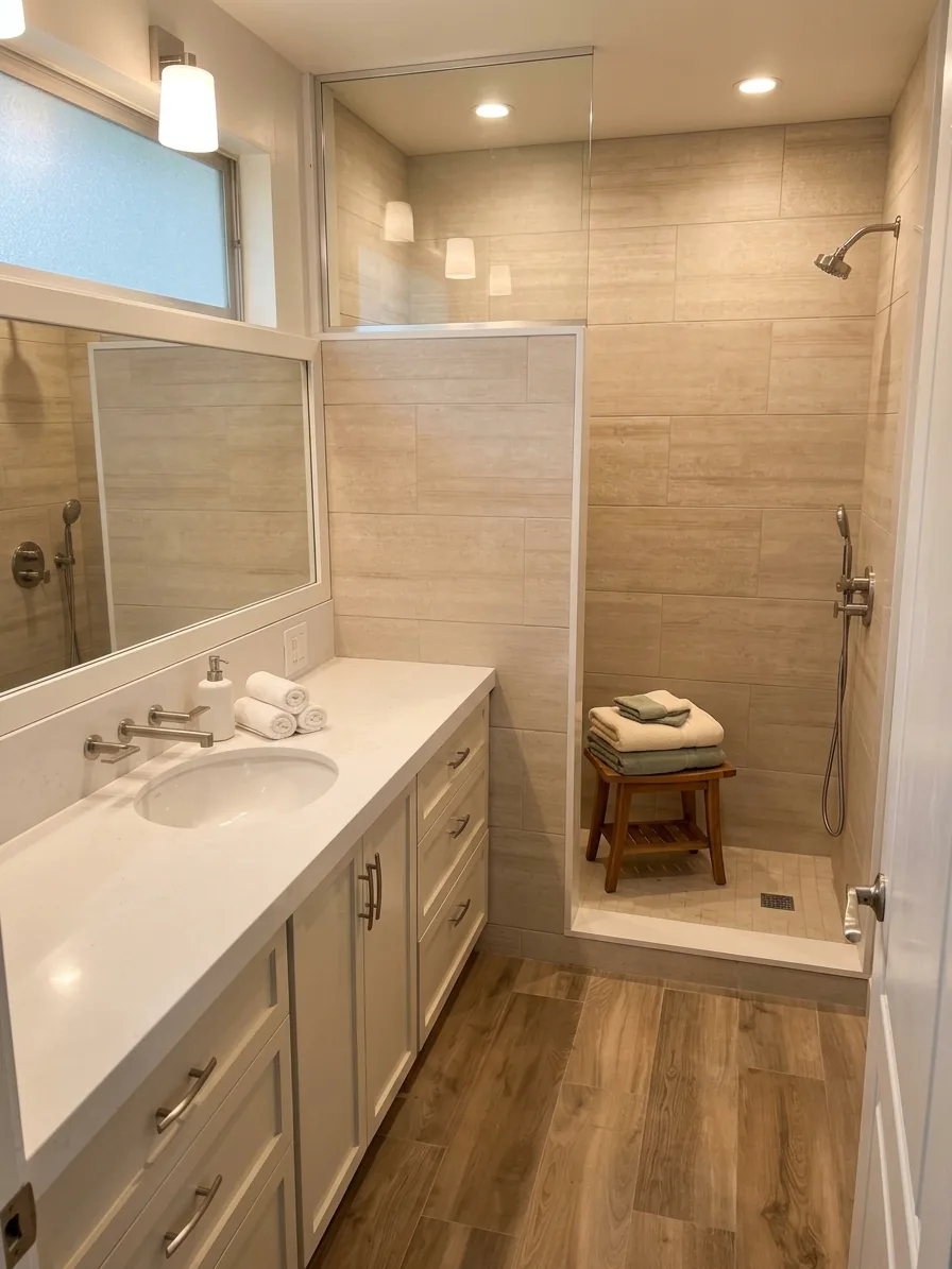 Primary bath remodel, North Laguna