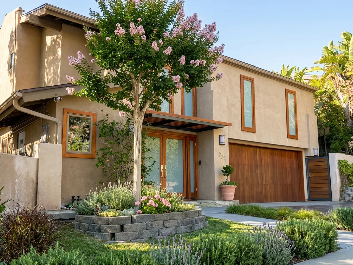 Custom home exterior, Laguna Beach