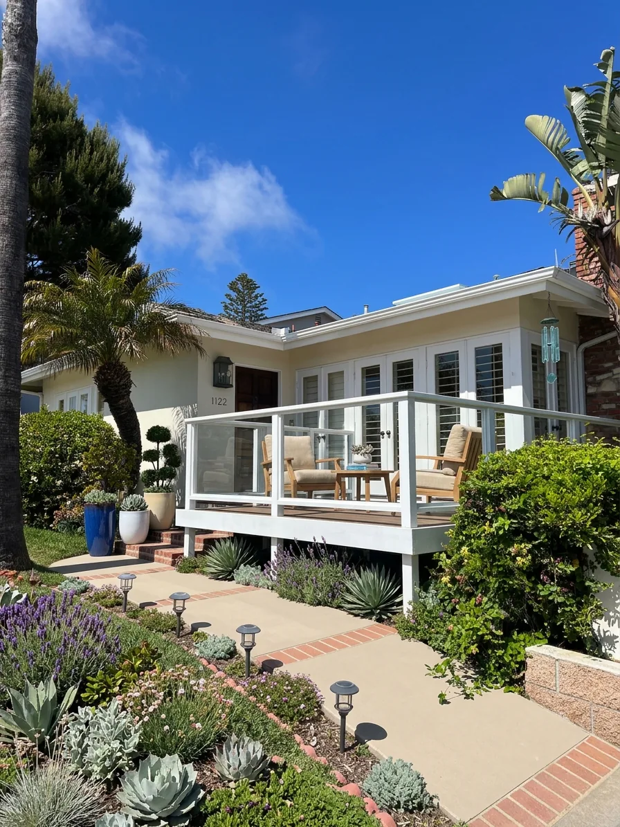 Coastal cottage remodel with deck, Laguna Beach